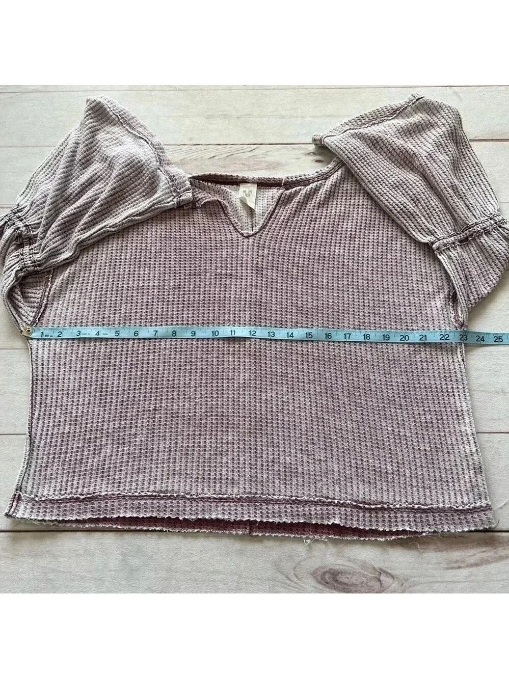 WE The Free Free People Womens XS Lavender Long Flare Thermal Sleeve Sh… - Picture 6 of 7